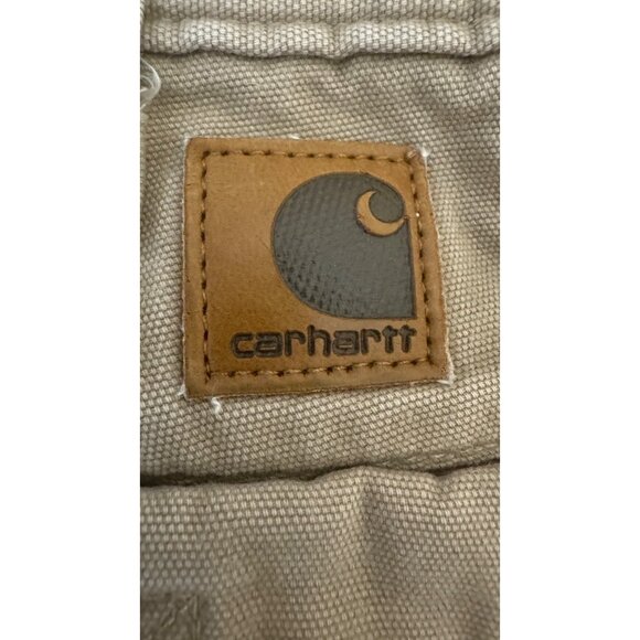 Carhartt 36 x 34 Mens Khaki Cargo Pants Dungaree Fit 100% Durable Workwear - Picture 3 of 14